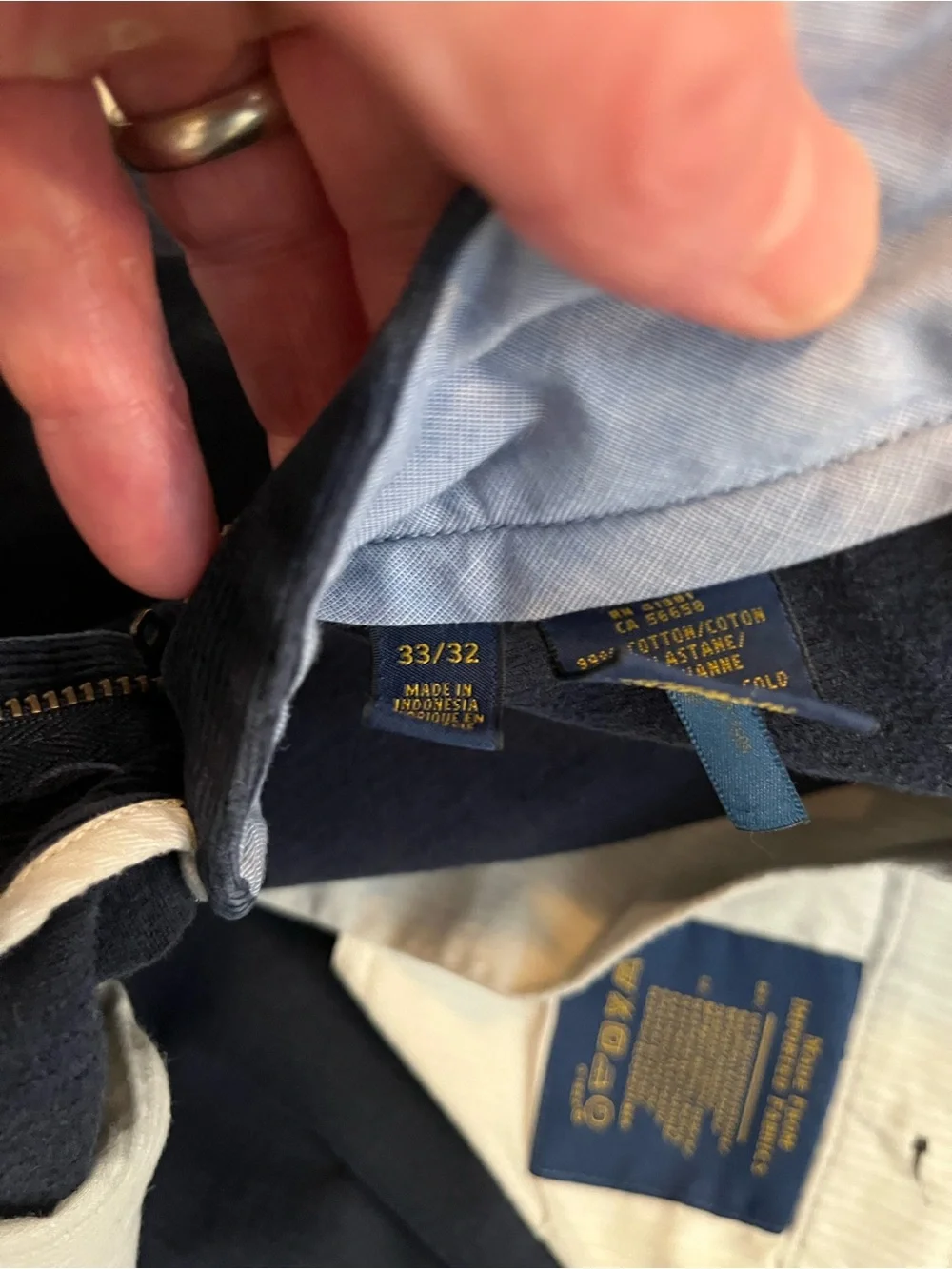 Ralph Lauren Navy Corduroy Classic Fit Trousers